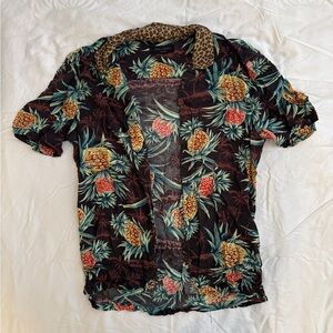 All Saints Pineapple and Leopard Print Shirt